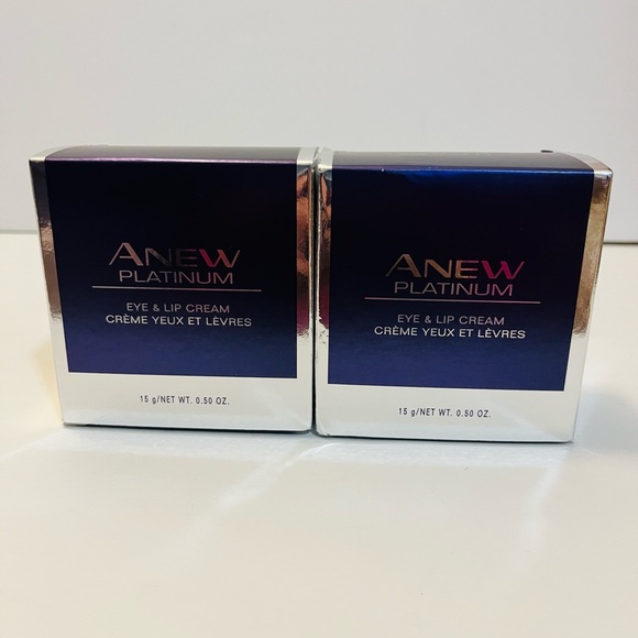 Avon Anew Platinum Eye & Lip Cream Full Size Lot of 2 - Picture 1 of 5